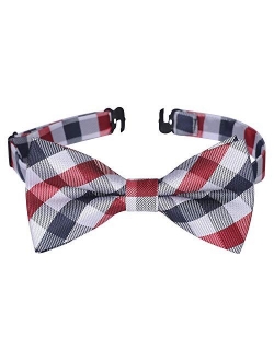 Bow Ties for Boys Pre Tied Toddler Bow Tie Patterned Clip On Kids Bowties Wedding Party Adjustable Children Bowtie