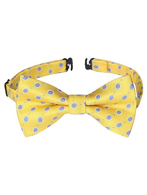 HISDERN Bow Ties for Boys Pre Tied Toddler Bow Tie Patterned Clip On Kids Bowties Wedding Party Adjustable Children Bowtie