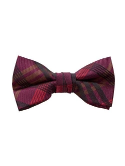 Boy's Plaid Woven Bow Tie