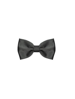 BURLET Bow Tie - Black Bow Tie - Bow Tie for Men - Bowtie Men - Silk Look