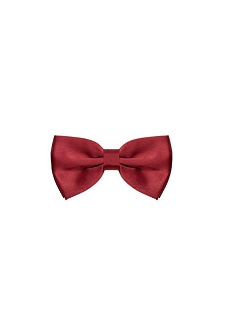 BURLET Bow Tie - Black Bow Tie - Bow Tie for Men - Bowtie Men - Silk Look