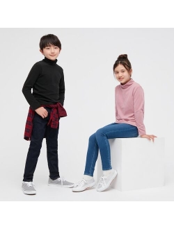 KIDS FLEECE HIGH-NECK LONG-SLEEVE T-SHIRT