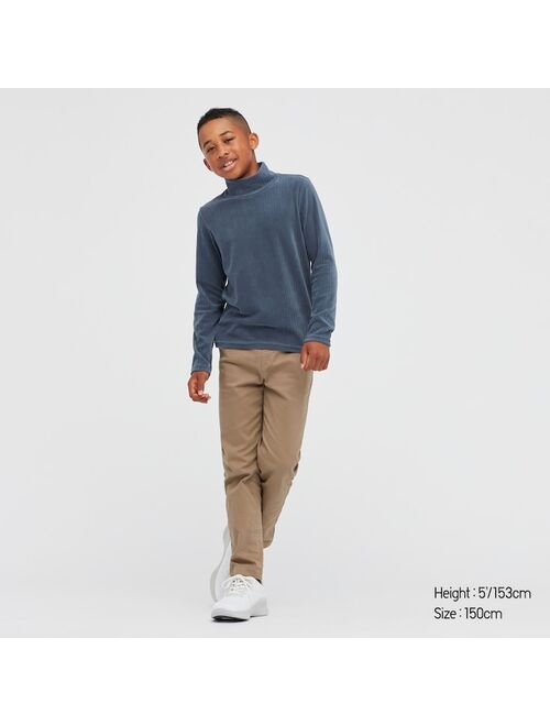 Uniqlo KIDS FLEECE HIGH-NECK LONG-SLEEVE T-SHIRT