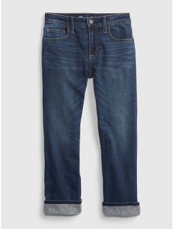 Kids Lined Straight Jeans with Washwell