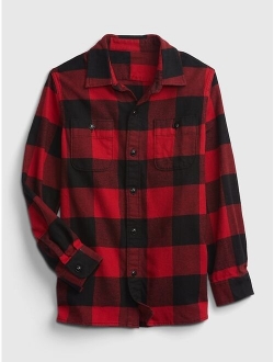 Kids 100% Organic Cotton Flannel Shirt