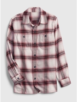 Kids 100% Organic Cotton Flannel Shirt