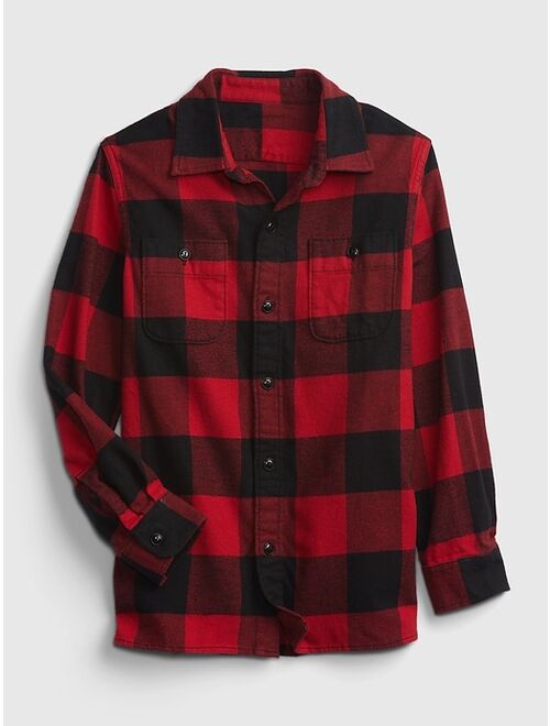 GAP Kids 100% Organic Cotton Flannel Shirt