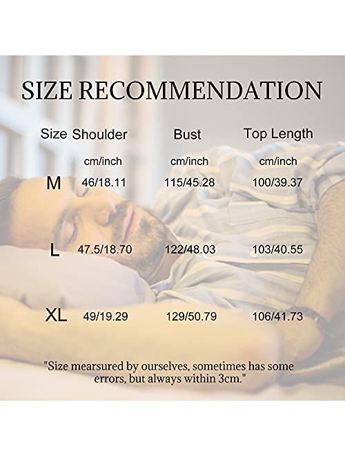 LNFINTDO Mens Nightshirts for Sleeping Big and Tall 3 Buttons Henley Shirts for Men Short Sleeve Knit Sleep Shirts Nightgown