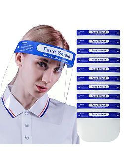 Safety clear face shield anti fog face shield for women & men Protective Face Shields 10 pcs