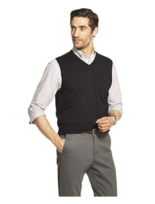 IZOD Men's Premium Essentials Solid V-Neck 12 Gauge Sweater Vest