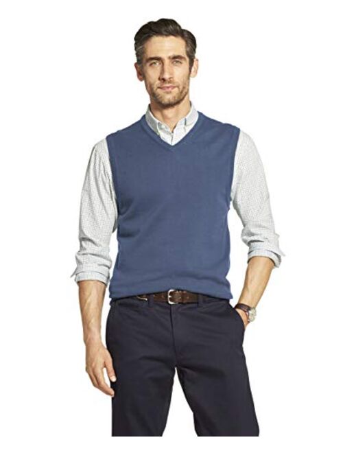 IZOD Men's Premium Essentials Solid V-Neck 12 Gauge Sweater Vest