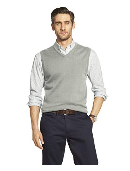 IZOD Men's Premium Essentials Solid V-Neck 12 Gauge Sweater Vest