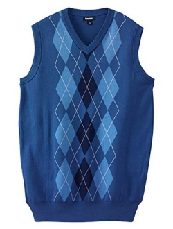 KingSize Men's Big & Tall V-Neck Argyle Sweater Vest