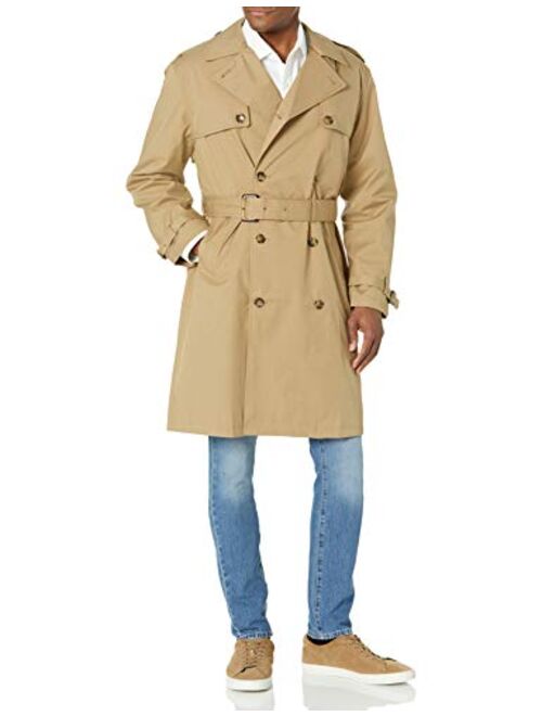 LONDON FOG Men's Double Breasted Stretch Trench Coat