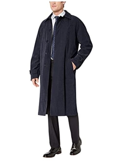 Adam Baker Men's Single Breasted Breasted Full Length Trench Coat All Year Round Raincoat