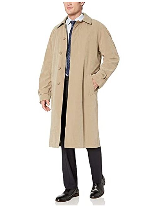 Adam Baker Men's Single Breasted Breasted Full Length Trench Coat All Year Round Raincoat