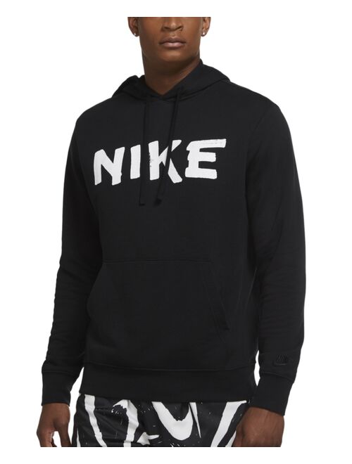 Nike Men's Sportswear Club Tape Logo-Print French Terry Fleece Hoodie