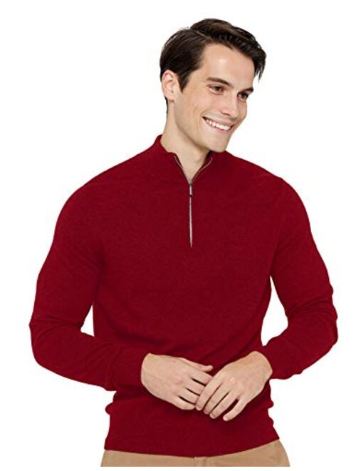 State Cashmere Half Zip Mock Neck Pullover 100% Pure Cashmere Polo Neck Sweater