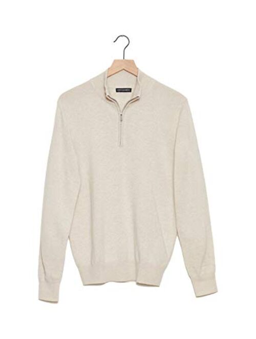 State Cashmere Half Zip Mock Neck Pullover 100% Pure Cashmere Polo Neck Sweater