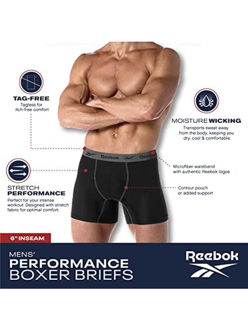 Reebok Men's Underwear - Performance Boxer Briefs (4 Pack)