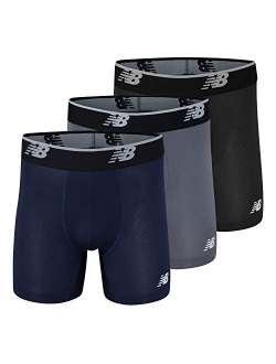 Men's Mesh 5" No Fly Boxer Brief, Athletic Compression Underwear (3-Pack)