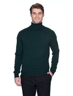 State Fusio Men's Turtleneck Sweater Cashmere Merino Wool Long Sleeve Roll Neck Pullover