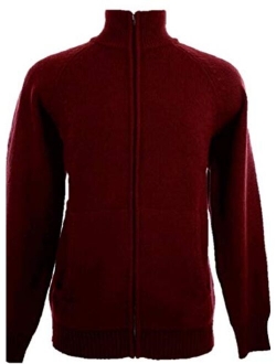 Shephe 10 Ply Men's Cardigan Cashmere Sweater Solid Color