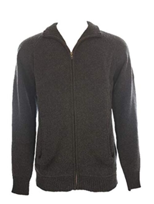 Shephe 10 Ply Men's Cardigan Cashmere Sweater Solid Color