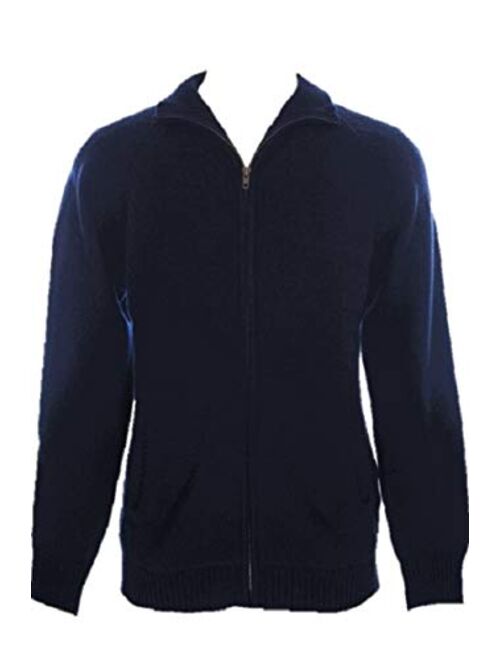 Shephe 10 Ply Men's Cardigan Cashmere Sweater Solid Color