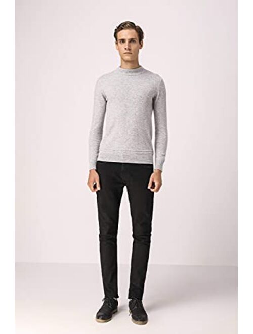 BEYOND FASHION Men's 100% Pure Cashmere Sweater Turtle Neck Long Sleeve Pullover