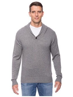 Noble Mount Tocco Reale Gift Packaged Men's Cashmere Blend Shawl Collar Pullover Sweater