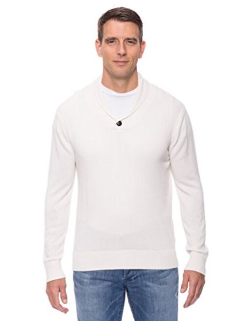 Noble Mount Tocco Reale Gift Packaged Men's Cashmere Blend Shawl Collar Pullover Sweater