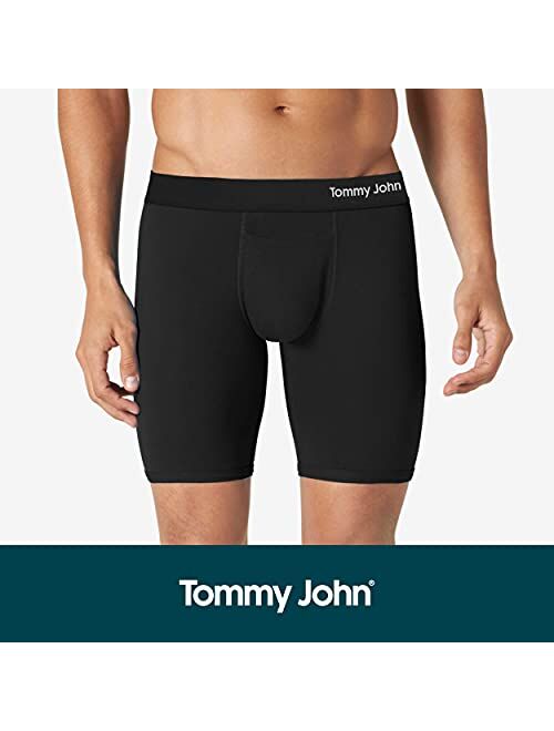 Tommy John Men's Underwear, Boxer Briefs, Cool Cotton Fabric with 8" Inseam