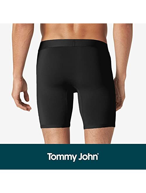 Tommy John Men's Underwear, Boxer Briefs, Cool Cotton Fabric with 8" Inseam