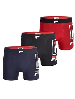 Men's 3" No Fly Boxer Brief with Built in Pouch Support (3-Pack of Trunk Briefs)