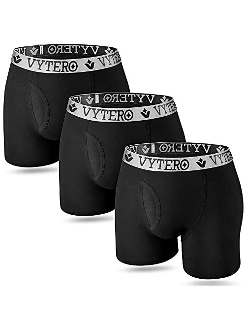 VyTero Men’s Underwear Boxer Briefs Pack, Ultimate Soft Cotton Fabric Boxers Briefs for Men