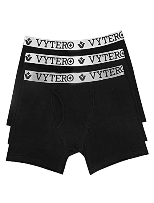 VyTero Men’s Underwear Boxer Briefs Pack, Ultimate Soft Cotton Fabric Boxers Briefs for Men