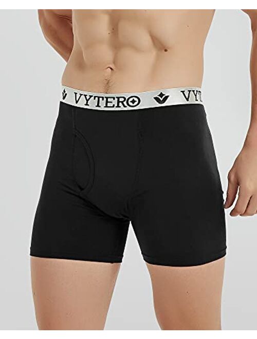 VyTero Men’s Underwear Boxer Briefs Pack, Ultimate Soft Cotton Fabric Boxers Briefs for Men