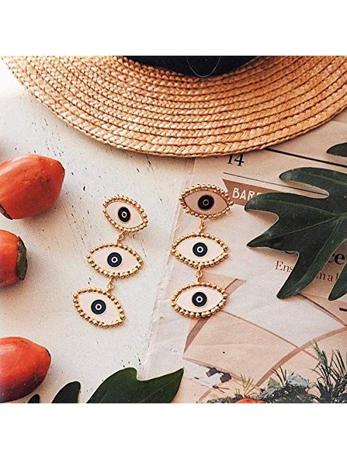 Doubnine Evil Eye Earrings Dangle Vintage Unique Halloween Women Statement Jewelry Accessories