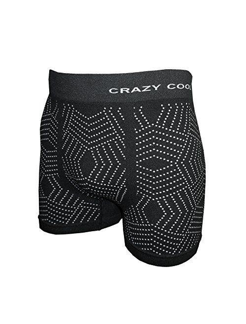 Crazy Cool Mens Comfortable Fun Nylon Seamless Short Boxer 6-Pack