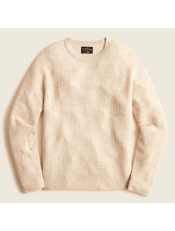 Cashmere waffle crewneck sweater