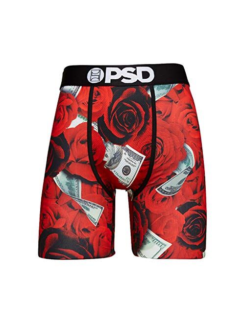 PSD Underwear Men's Stretch Wide Band Boxer Brief Underwear - 100 Roses