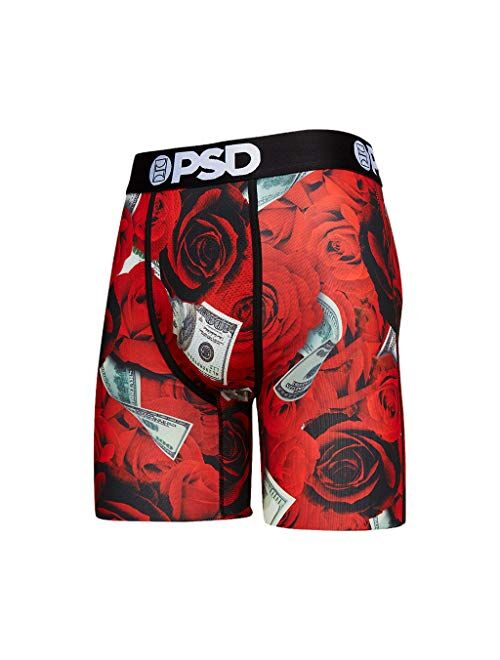 PSD Underwear Men's Stretch Wide Band Boxer Brief Underwear - 100 Roses