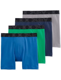 Men's 4-Pk. ActiveBlend Midway Moisture-Wicking Long Leg Boxer Briefs