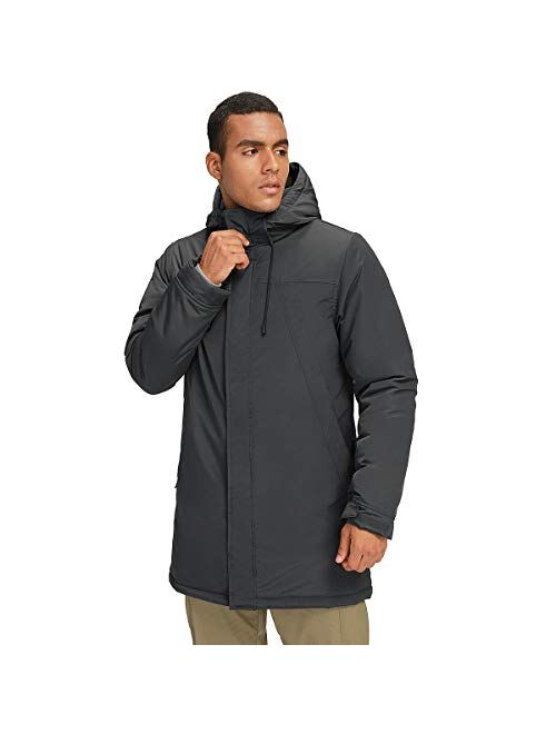 Mens Winter Coats Long Warm Jacket with Hood Casual Quilted Puffer Parka Windproof Jackets