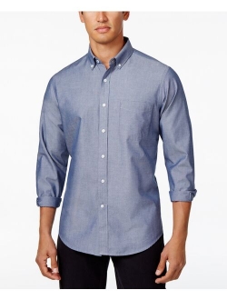 Men's Solid Stretch Oxford Cotton Shirt, Created for Macy's