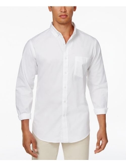 Men's Solid Stretch Oxford Cotton Shirt, Created for Macy's