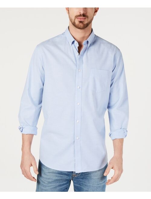 Club Room Men's Solid Stretch Oxford Cotton Shirt, Created for Macy's