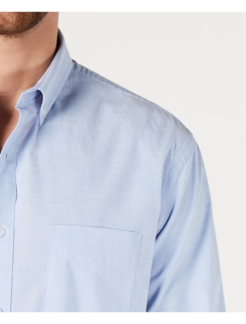 Club Room Men's Solid Stretch Oxford Cotton Shirt, Created for Macy's