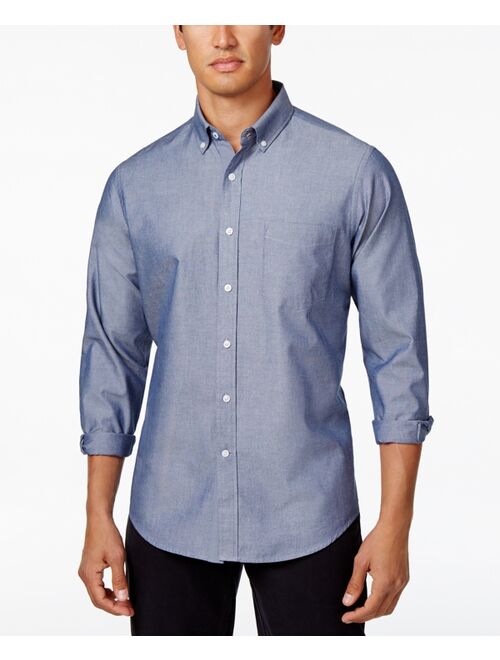 Club Room Men's Solid Stretch Oxford Cotton Shirt, Created for Macy's